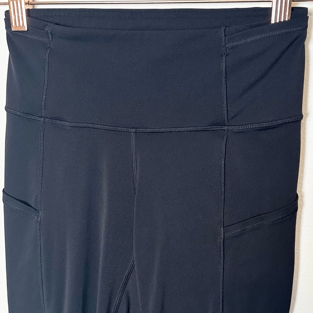 Lululemon Fast And Free High Rise Crop II Legging 24" Non Reflective Black 4 - Picture 4 of 8